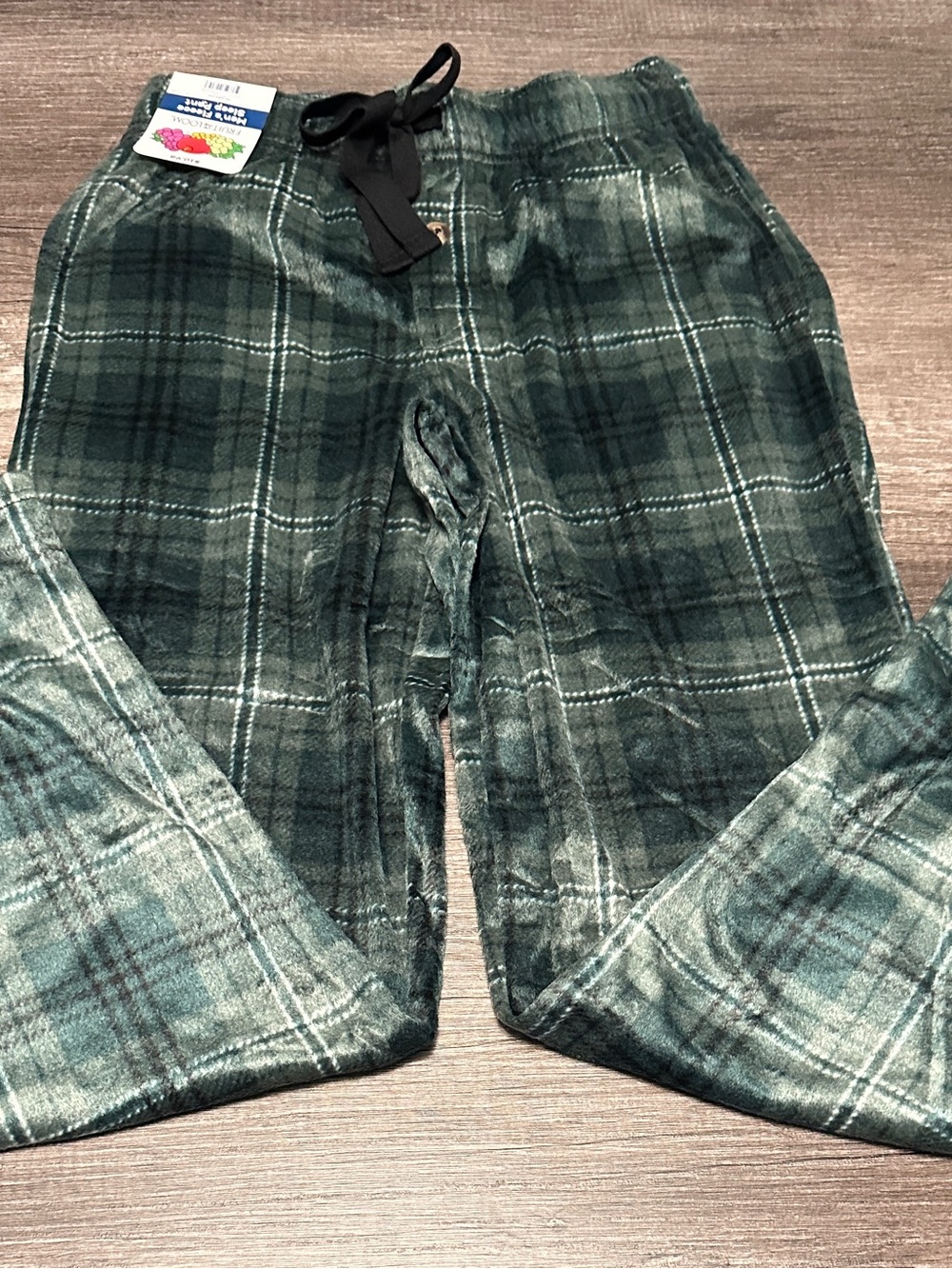 Fruit of the Loom Green Plaid Jogger Lounge Pants